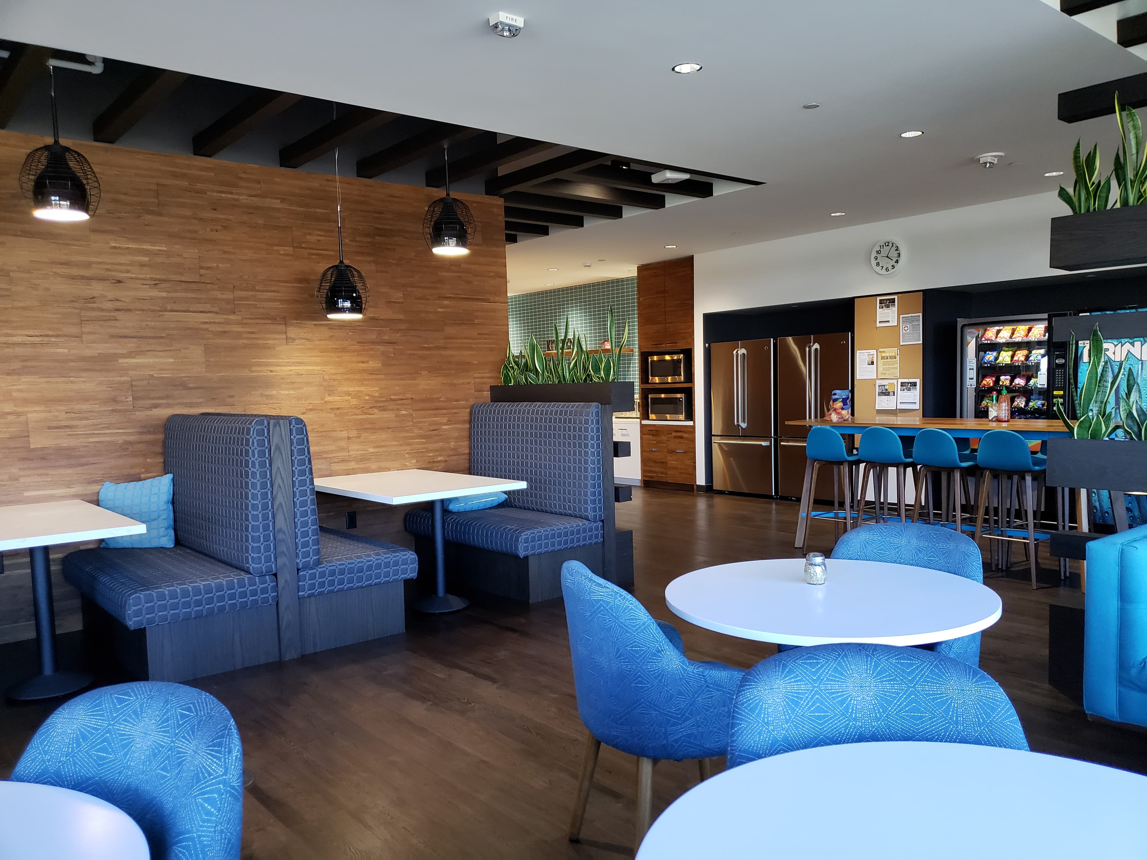 Photograph of break room at the Symantec office